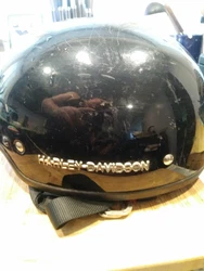 Low Profile Harley Helmet Skull Cap. DOT SZ. SMALL. REMOVABLE liner  has few scratches look at pictures please