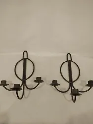 Wall Candle Holders. Set of 2 holders for 3 candle each.