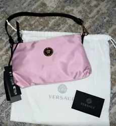 Authentic Versace Tribute Nylon Leather Pouch Shoulder Bag Condition: new condition with tags Color: Candy Pink...