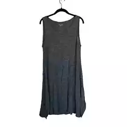 Gently used Eileen Fisher Gray Organic Linen Sleeveless Midi Swing Dress. Great preowned condition - No flaws.