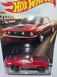 2017 HOT WHEELS 1967 FORD MUSTANG COUPE, VINTAGE AMERICAN MUSCLE #2/10, RED.
