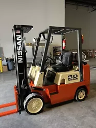 Nissan Forklift 5000 LBS CapacityNissan Forklift 5000 LBS Capacity!Three Stage Mast!Only 2600 Hours!Runs & Drives...