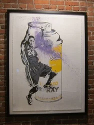In 2009, Mr. Brainwash (Thierry Guetta) created the mural seen in photo #2 on his studio. Then, in tribute to his...