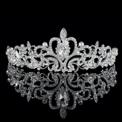 Material Rhinestone, Crystal. Crown With Combs: Two combs located on both ends of the crown which can grip the hair...
