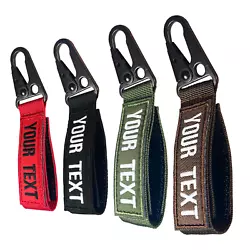 Highest Quality Embroider. durable and very high quality. Modern Keychain, Key Fob. The text color.