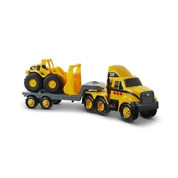 Appropriate for ages 3 years and up. Batteries included. REALISTIC LIGHTS AND SOUNDS: The Cat construction toy semi...
