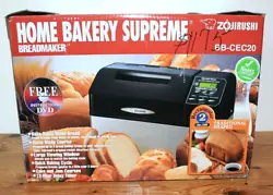 Zojirushi, BB-CEC20. Makes a 2-lb Rectangular Loaf. BREAD MACHINE. Black / Stainless Steel. Box opened, Unused. if you...