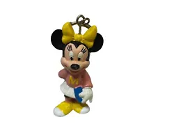 Vintage Disney Minnie Mouse Cheerleader PVC Keychain.