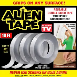 Alien Tape Nano Tape Instantly Locks Anything Without Screws Alien Reusable Tape. 2022 Alien Tape Nano Tape Instantly...