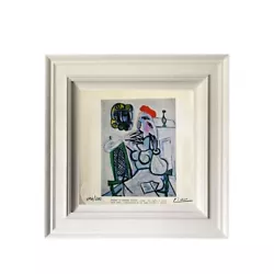 Unique Pablo Picasso Hand Tipped Color Plate Original print, created in 1954. Picasso prints are reproductions but not...