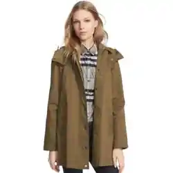 Burberry Bowpark Raincoat With Wool Liner In Dark KhakiClassic preppy style with Burberry check print on outside collar...