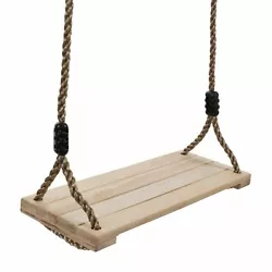 Wooden Tree Swing with Ropes Toddlers Kids Hanging Swing Outdoor Play.