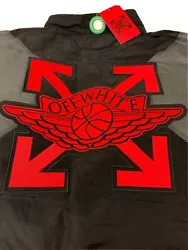 Off White Woven Jordan Sweatshirt. Condition is New with tags. Shipped with USPS Priority Mail.