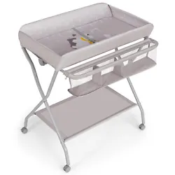 Good news for new parents! Our diaper changing table with smooth rolling casters will set you free from back pains and...