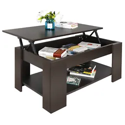【Lift-up Top】Our coffee table can extend and lift-up which is perfect for parlors, drawing room, living room or...
