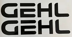 GEHL Equipment - 12” Inch Sticker Decal Logo - Set Of 2 Black Excavator.
