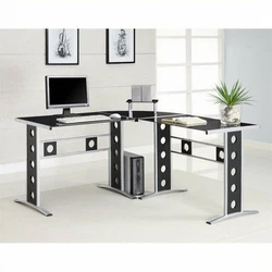 Its L shape tucks neatly into a corner to help you save space. Corner Weight Limit: 80 lbs. Finish: Black and Silver.