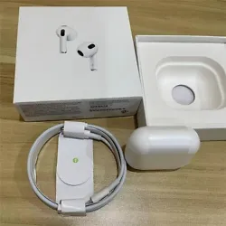 APPLE AIRPODS 3RD GENERATION - WHITE. Step 2: Open the AirPods charging case cover（Dont take out the headphones if...