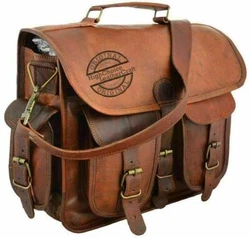 HANDMADE BRIEFCASE SATCHEL BAG. Each bag is uniquely individual due to slight color and marking variations on natural...