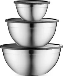 These prep bowls can also be used as salad bowls and other serving dishes. Six piece set includes 3 BPA free plastic...