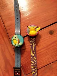 Vintage Pokemon Watches **As is Condition**. Your getting exactly what is in the photos,  one watch is missing a piece...