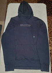 Hollister Co. Men’s Embroidered Logo Hoodie black Large NWOT.
