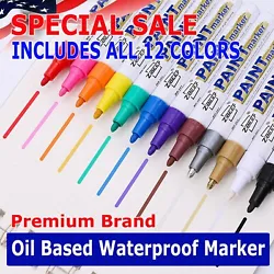 Universal Waterproof Permanent Paint Marker Pen Car Tire Tyre Rubber Oil Based. - Material: Oil-based paint marker. -...