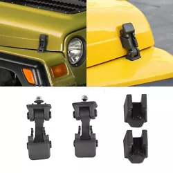 Parts For Jeep Wrangler. Fit 1997-06 Jeep Wrangler TJ Hood Latch Hood Lock Hood Latches Catch Kit Pair. 1 X Pair of...