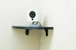 Nice little corner shelf with a rear wire slot perfect for mounting a variety of connected devices such as a webcam,...