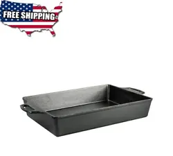Perfect for roasting vegetables or baking a lasagna, the seasoned cast iron casserole pan is ovenand broiler-safe and...