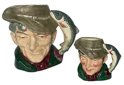 Lot of two Royal Doulton “The Poacher” Toby character mugs/pitchers 4-inch and 7-inches tall. Both are in excellent...