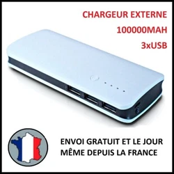 Entrée: DC 5.0V / 1A. Sortie 1: DC 5.0V 1A. Type de batterie: batterie Li-ion. Sortie 3: DC 5.0V 2,1A.