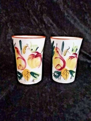 Bases only; show age, wear and a few nicks. Size: 3 in. ~ Capacity: 4 oz.