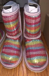 New UGG Toddler Girl Classic Short II Size 6 Multi Color Mural Bootie.. The sale is for one pair of these UGGs a size 6...