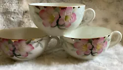 Vintage Noritake Azalea 6 Tea Cups Hand Painted Porcelain #19322 Red & Green StampsIn excellent condition ……none...