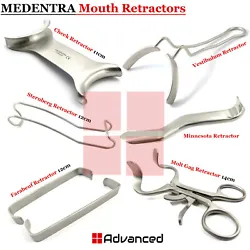 These simple retractors may be handheld Or clamped in place. Cheek Retractor (11cm). 