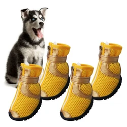 Puppy Pet Dog Cat Denim Rubber Shoes Sports Boots Shoelace Bootie Walk Anti-slip Sneaker. Features:Breathable,Anti...