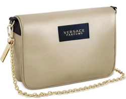 Gorgeous Authentic Limited Edition Versace Parfums Gold Clutch Shoulder Crossbody Handbag with Dust Bag. · Made...