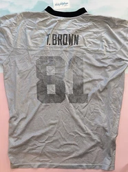 Vtg Reebok Oakland Raiders Tim Brown #81 NFL Black Front Gray Back Jersey XXL. An awesome throwback jersey here, very...