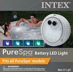 Fits all Intex pure spa models. Manufacturer: Intex. Create an ambience for pure spa hot tubs. Illuminates White,...