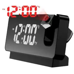 The projection swing arm can be rotated by 180 degrees to provide multi-angle projection. Alarm Clock with Snooze Mode:...