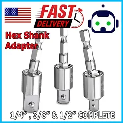 Model Number: Socket Adapter Hex Shank Set. - 1 x Socket Adapter Drill BIts Set Hex Shank 1/4