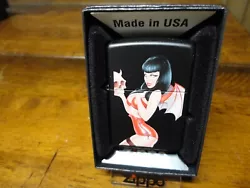 Here is a MINT IN BOX AND UNLIT ZIPPO LIGHTER. BLACK MATTE ZIPPO LIGHTER.