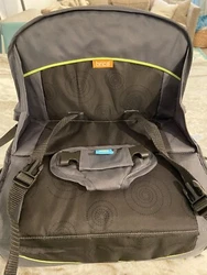 Munchkin Brica Folding Lightweight Travel Booster Seat Light Green Gray. Condition is 