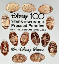 Walt Disney World 100th Anniversary Pressed Pennies. Walt Disney World property.
