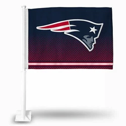 New England Patriots Two-Sided Car Flag Printed with Your Favorite Team Logo.