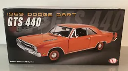 1/18 ACME 1969 Dodge Dart GTS 440 Orange & Black Limited Edition 1 Of 786 NEW. Car is still taped inside of the...