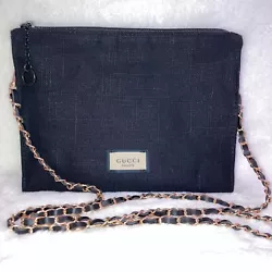 GUCCI Beauty Linen pouch converted to Crossbody chain purse. Gucci beauty pouch that I converted to crossbody bag. to...