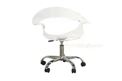 ONE ACRYLIC TRANSPARENT SWIVEL DESK OFFICE CHAIR, AS SHOWN BELOW. For those looking for an ultra-modern office chair,...