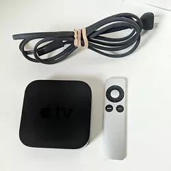 Apple TV (3rd Generation) HD Media Streamer - A1469 w/ Remote and Power Cord  Tested and works, factory reset before...